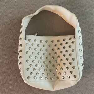 Stylish Cream Studded Women's Bag